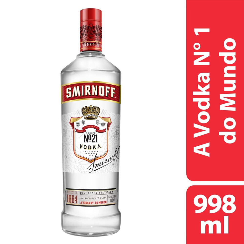 Vodka Smirnoff Red 998ml - Food & Beverages
