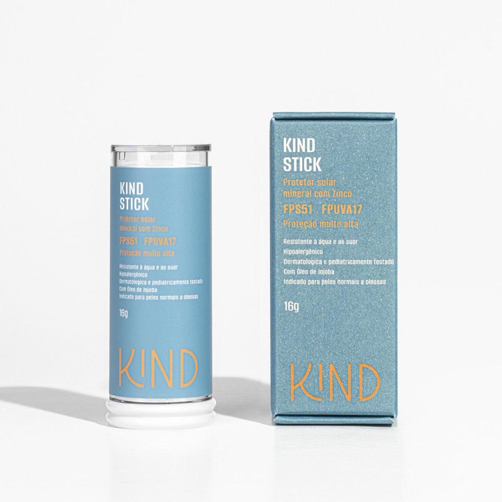 KIND Stick Protetor Solar Mineral com Zinco FPS51 FPUVA17