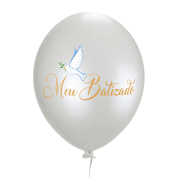 Balão Meu Batizado Happy 25 Unidades Decoração Batizado em Oferta na Shopee