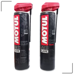 Kit Motul Limpa Corrente C1 + Lubrifica C2 Chain Clean Chain Lube