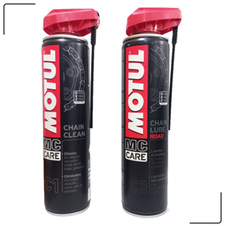 Kit Motul Limpa Corrente C1 + Lubrifica C2 Chain Clean Chain Lube em Oferta na Shopee