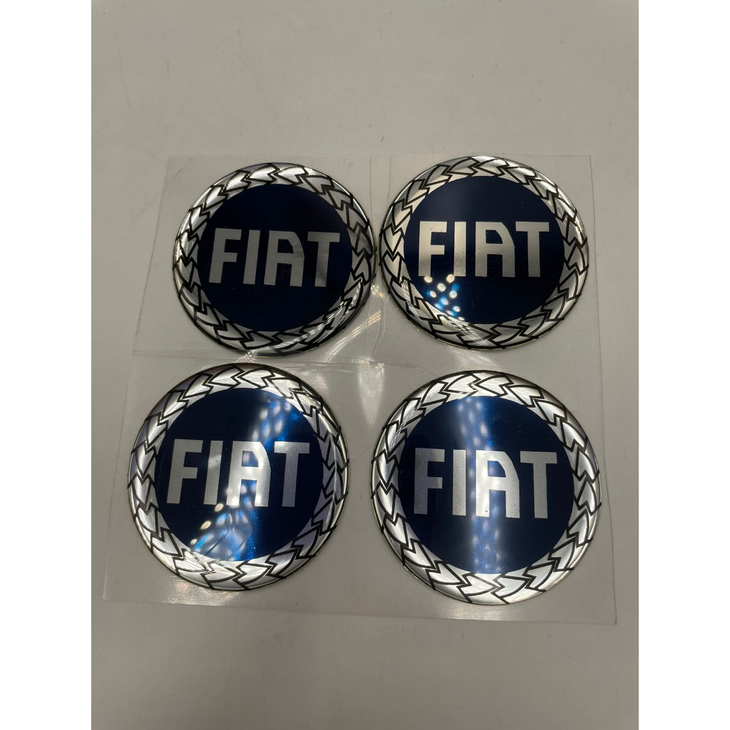 4 Emblema Adesivo Resinado Auto Colante Roda Fiat 65mm 6,5cm em Oferta na Shopee
