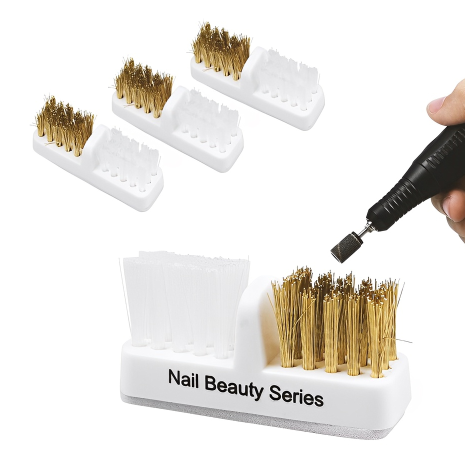 escovinha Aço Para Limpeza Brocas Pinceis Brush Unhas de Gel
