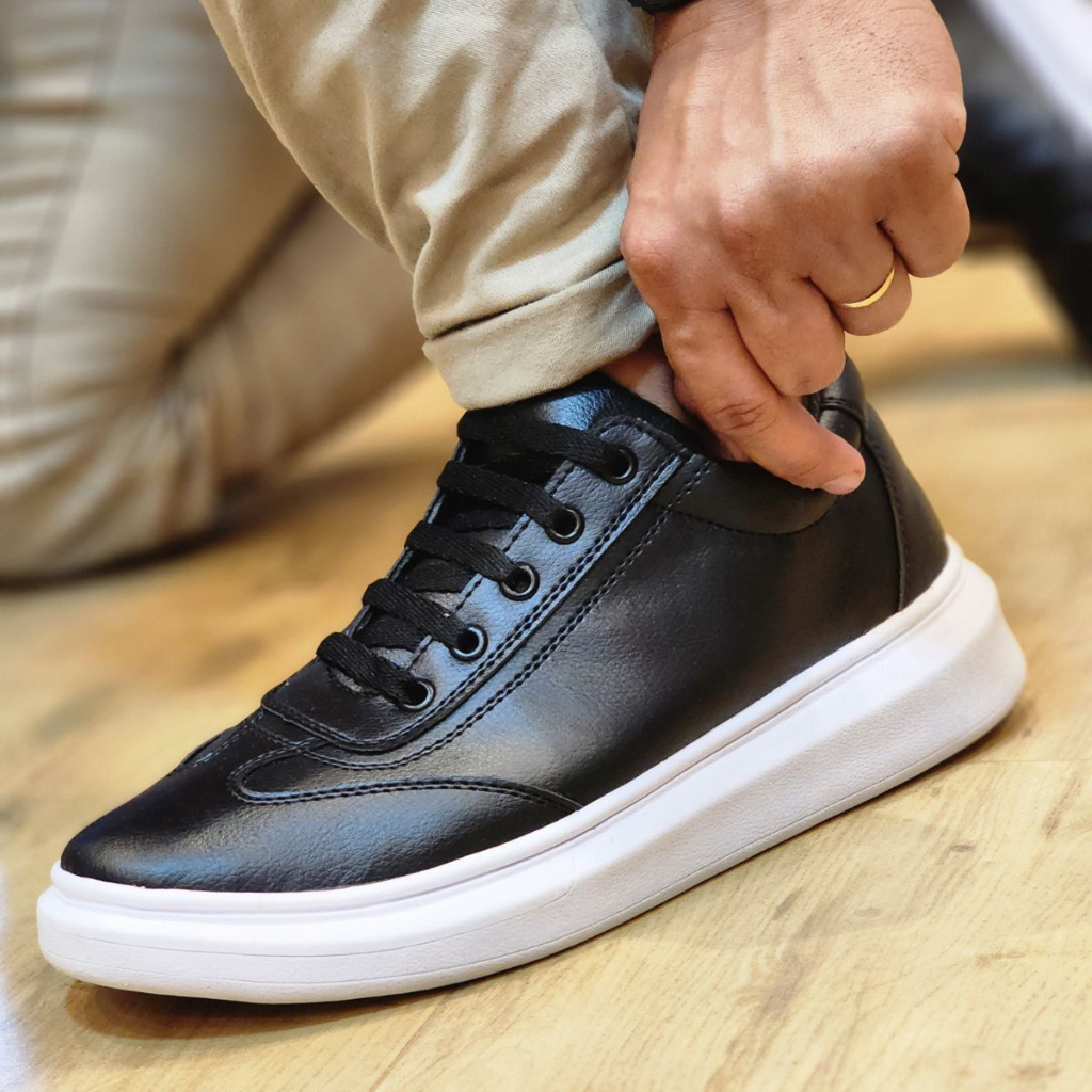 Tênis Sneaker Original Skalvin Sola Alta Macio Sapatenis Masculino Estilo Retrô Promoção
