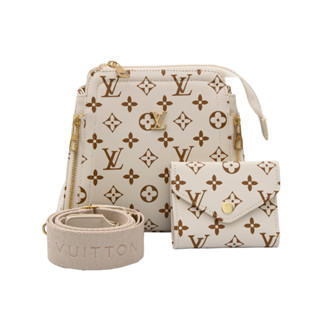 Bolsa 3 Zíper Feminina Pequena Premium + Carteira Feminina Pequena