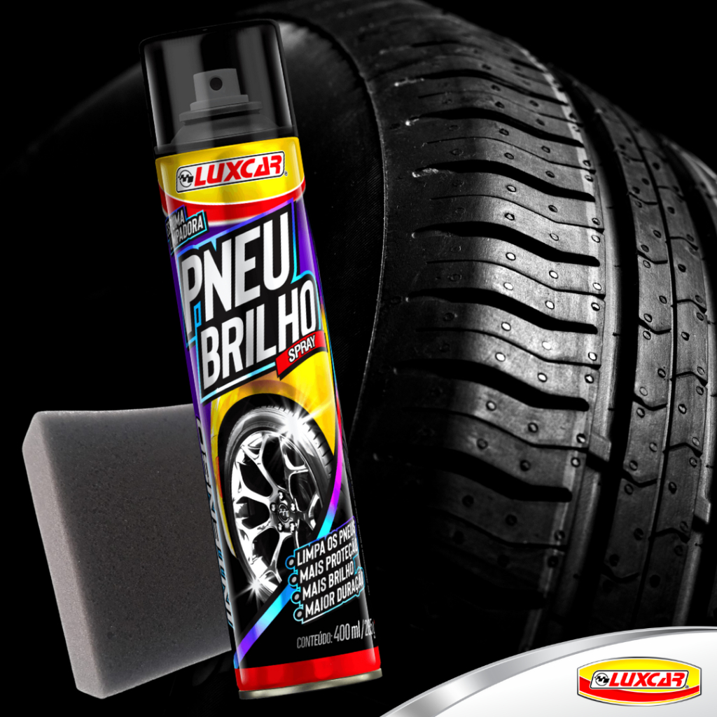 Limpa Pneus Spray Pretinho Luxcar 400ml em Oferta na Shopee
