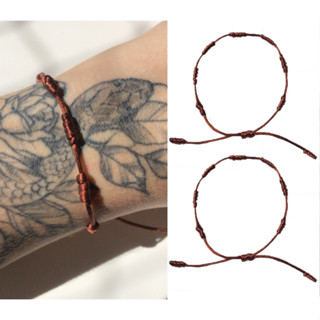 Pulseiras 7 Nós Marrom Par Kabbalah Akai It Riqueza Casal