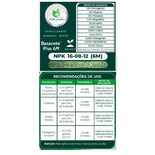 1kg  Basacote Plus 16-8-12 (6M) Adubo Fertilizante Liberação Lenta 6 Meses Rosa Deserto Orquídeas etc em Oferta na Shopee
