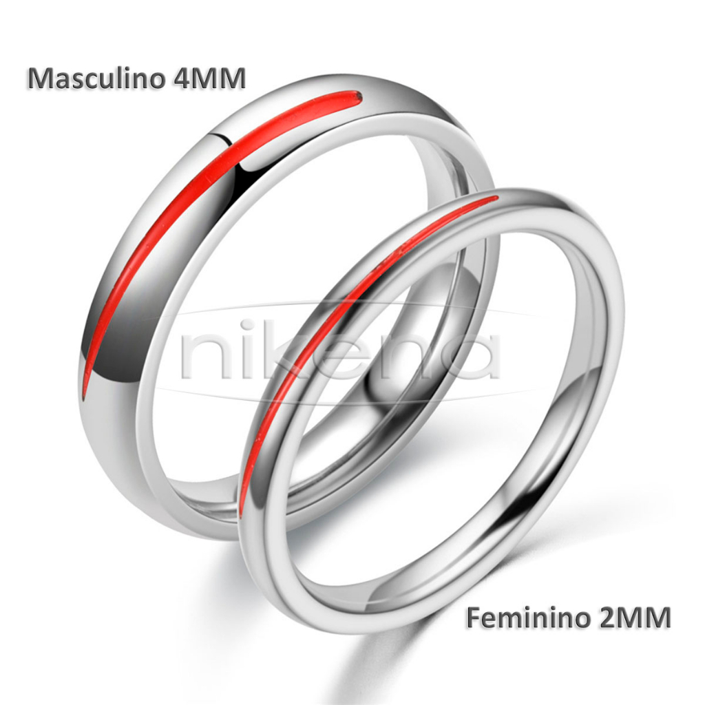 Anel Lenda Akai Ito : Aço Inoxidável : Por Unidade : Alianças : Aliança de Compromisso : Namorados : Masculino Feminino