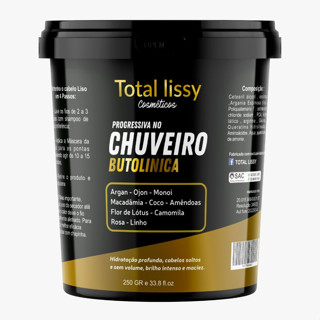 Escova Progressiva No Chuveiro Orgânica Sem Formol Desmaia Cabelo Semi Definitiva Efeito Botox Liso Natural