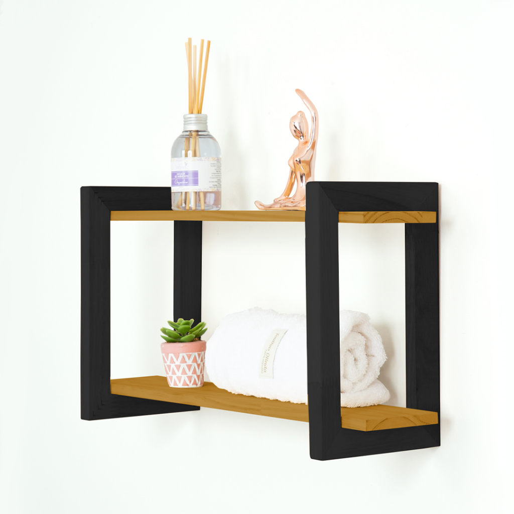 Prateleira 2 Lugares Modelo Industrial - Porta Temperos - Porta toalhas - Quarto - Porta R...