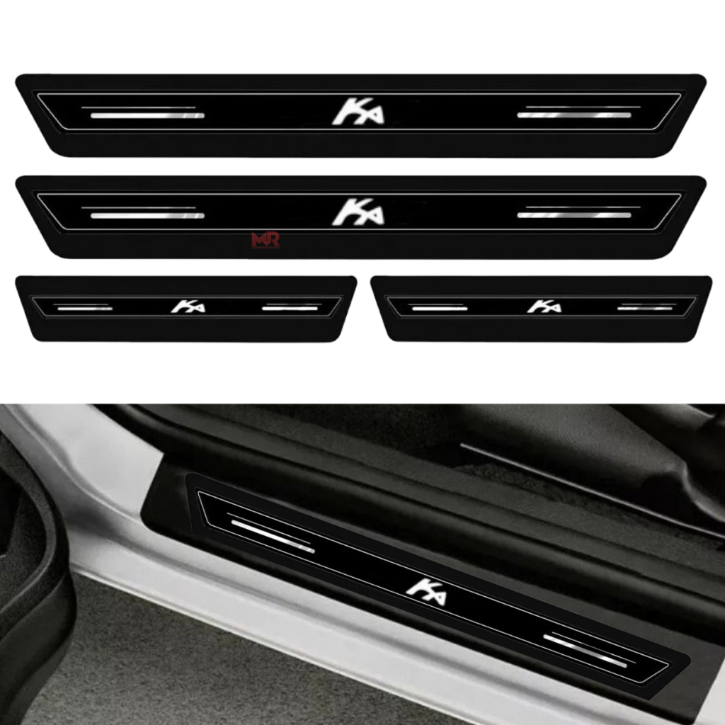 Kit 8 Peças Soleira Adesiva Platinum Ford Ka 19 18 17 16 15