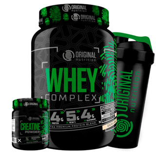 Kit Whey Protein Complex 900g + Creatina 100g + Coqueteleira - Original Nutrition