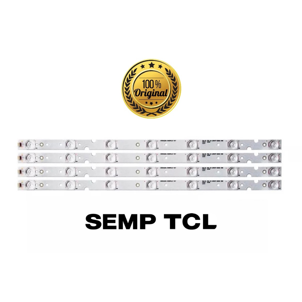 Kit barra LED Original TCL 50P65US 50P8M - 4 barras de LED Originais Semp TCL Alumínio TV 50' Gic50lb24_3030f2.1d
