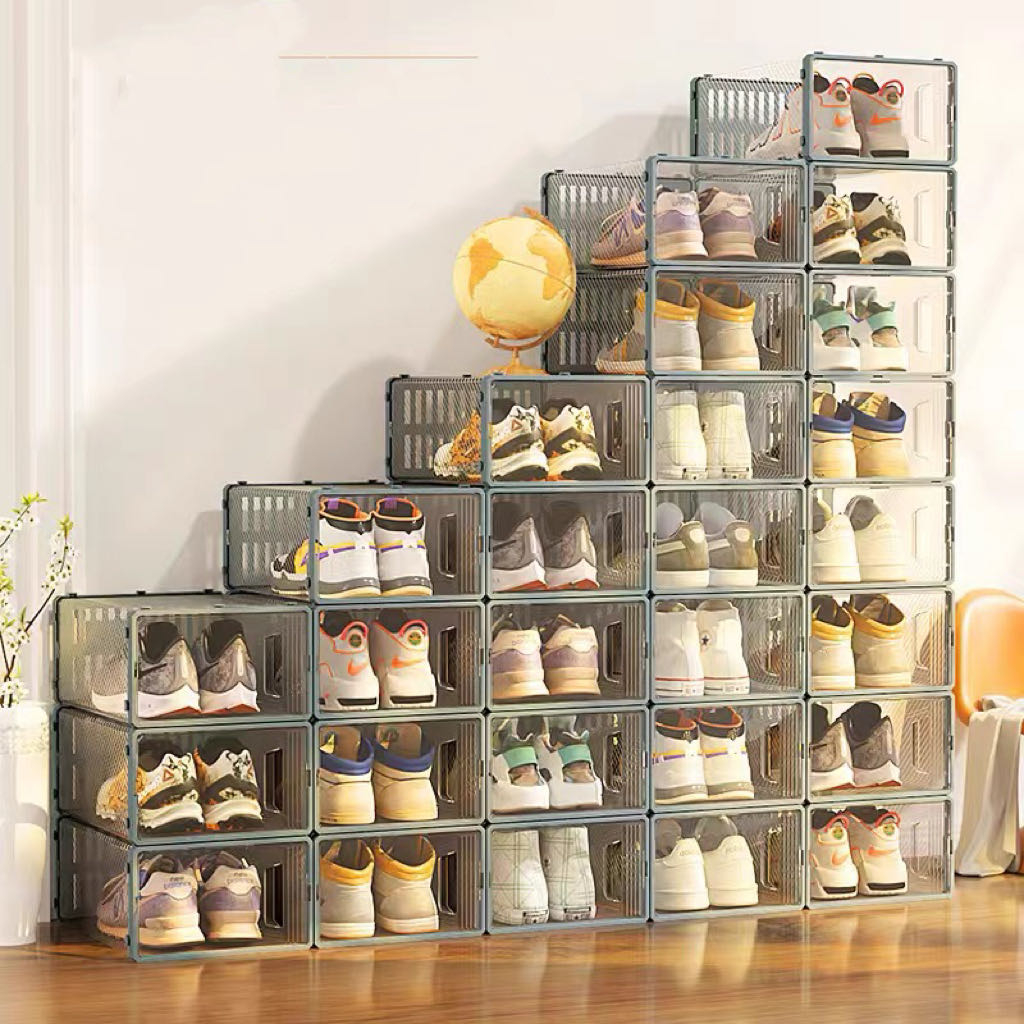 1pcs/3pcs/ Caixas Organizadoras Para Tênis Sapatos Empilhável/caixa organizadora para sapato