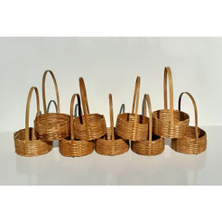 kit com 15 Cesta de bambu de 12 cm Extra