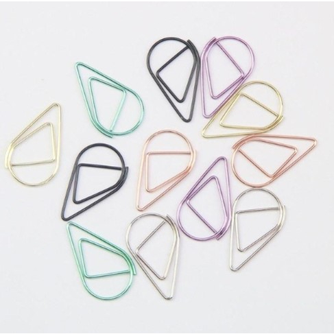 Kit 96 Clips Gota Material Escolar Scrapbook Planner