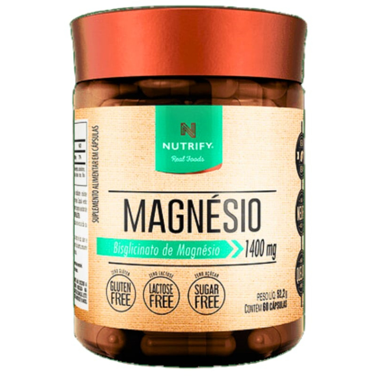 Magnesio Bisglicinato 1400mg 60cps Nutrify- Original em Oferta na Shopee