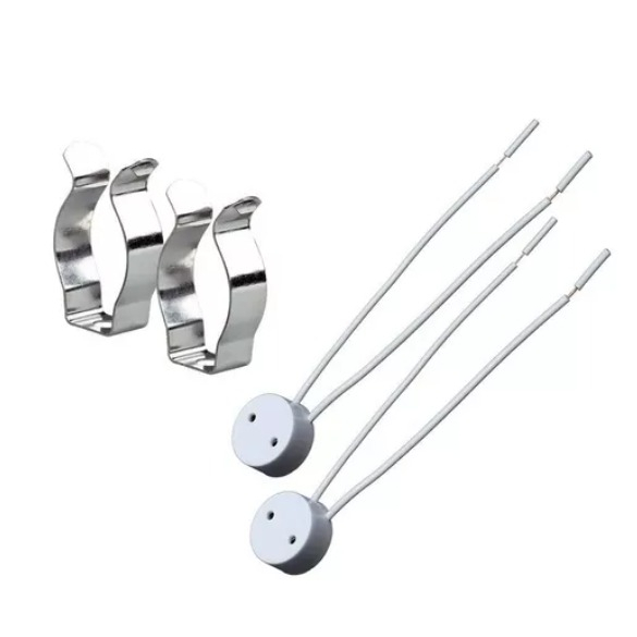 Kit Para Instalação de Lâmpada Tubular Led T8 9W/ 18W/ 40W/ 54W/ 65w Abraçadeira Tubuled Casa Iluminação Luminárias