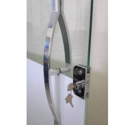 Fechadura 1520 para Porta Vidro De Abrir Pivotante temperado/blindex 08 e 10mm fácil instalação — imagem 2 de 2