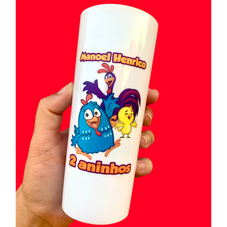 Kit Copos LongDrink Personalizados Aniversário Galinha Pintadinha Menino ou Menina