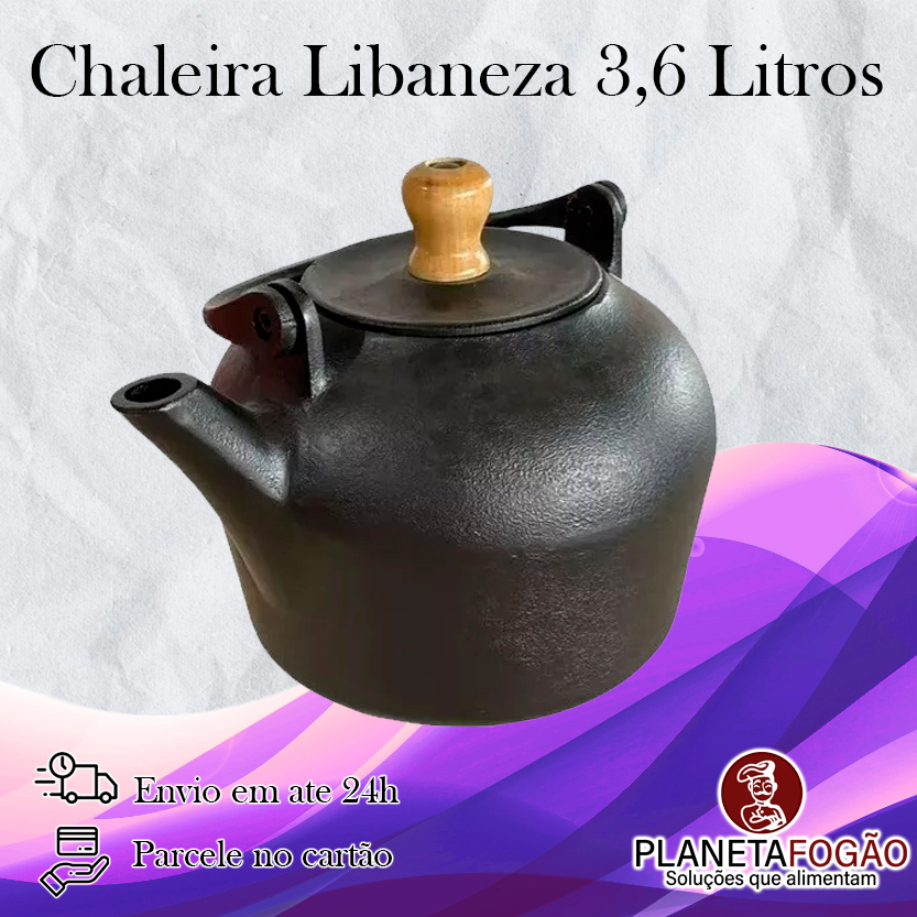 Chaleira de Ferro Fundido 3,6 Litros C/tampa Libaneza em Oferta na Shopee