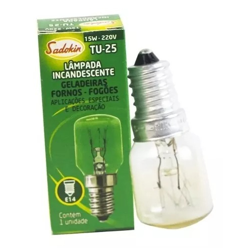 Lâmpada Para Fogões E Fornos Atlas E Dako Tu-25 15w 220v E14 em Oferta na Shopee