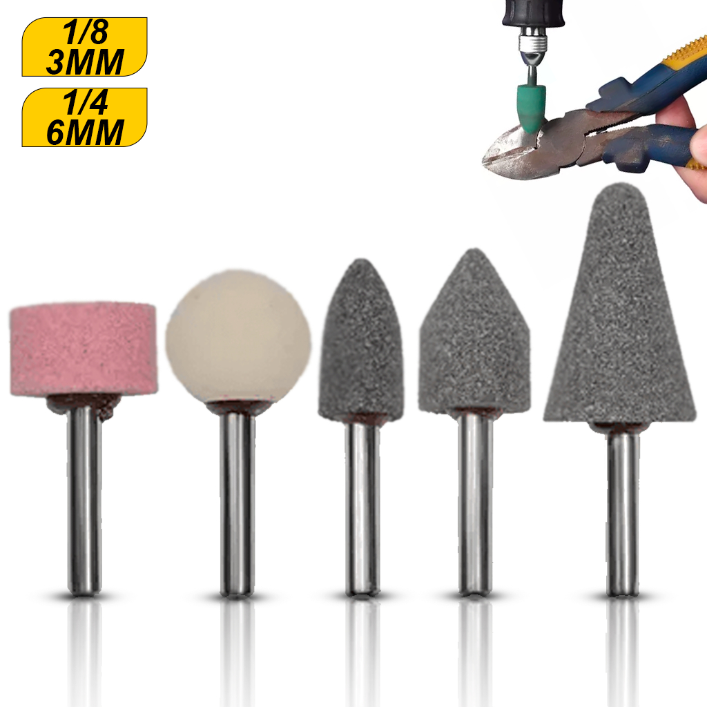 Jogo De Pontas Montadas 5 Pçs 1/8" Ou 1/4" Para Micro Retífica em Oferta na Shopee
