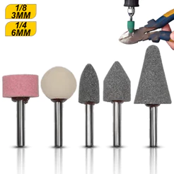 Jogo De Pontas Montadas 5 Pçs 1/8" Ou 1/4" Para Micro Retífica