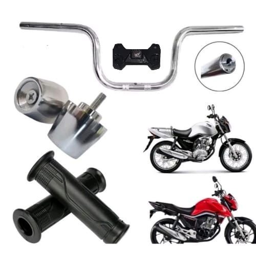 Kit Guidão+manopla Cargo+peso Pcx/cg/fan/titan 125/150/160 Com mesa Cadeado · foto 2