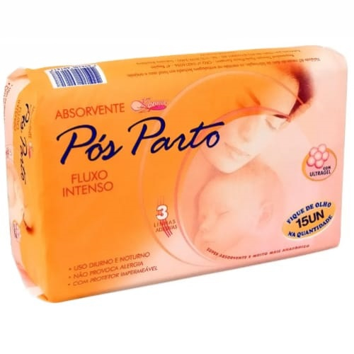 Absorvente Pós Parto Fluxo Intenso C/ 15 Unidades Karisma