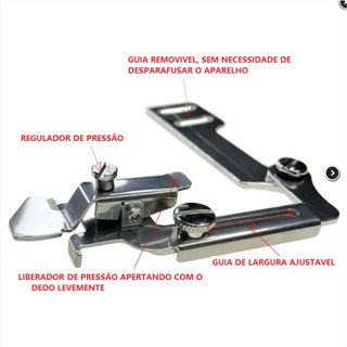 Aparelho de Guiar Bainha/Barra para Reta Industrial ajustável