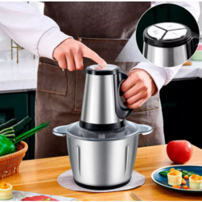 picador de alimentos moedor de carne mixer elétrica processador cozinha casa alho [ 2L E 3L ] - H&N BAZAR -