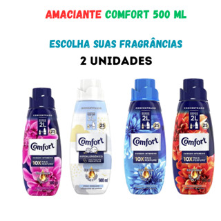 Amaciante COMFORT concentrado 500ml - KIT C/2 Escolha suas fragrâncias