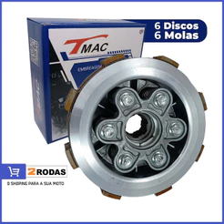Kit Embreagem Competição 6 Discos CG Titan ML Today 125 Até 2008