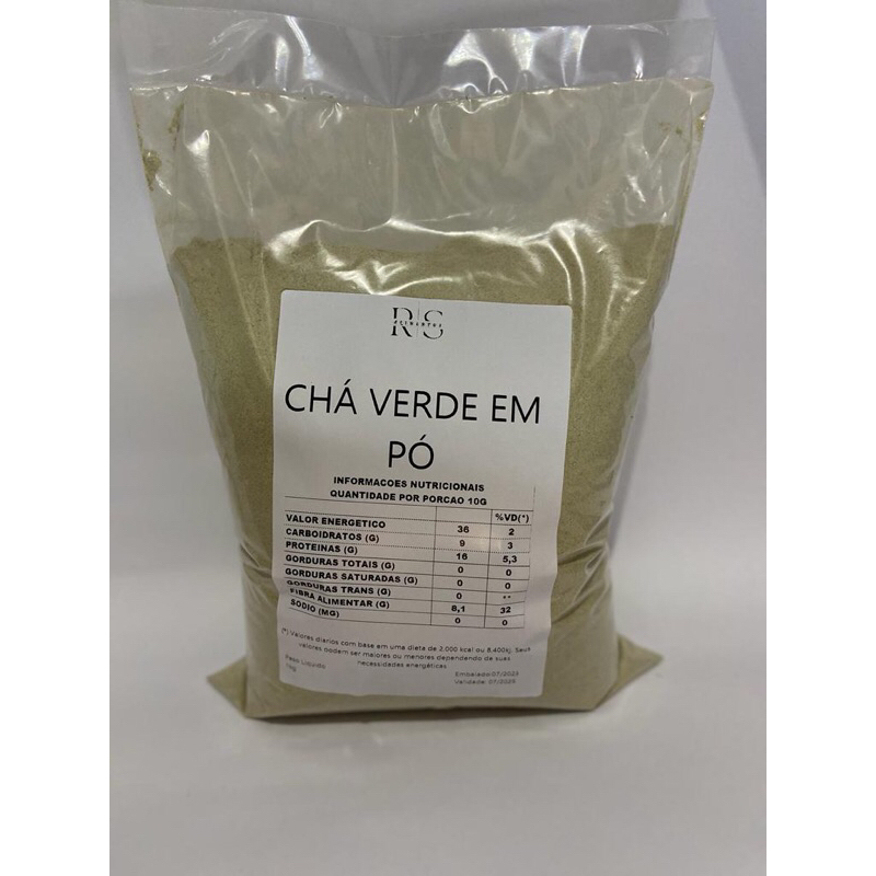 Chá Verde em pó Solúvel 1kg