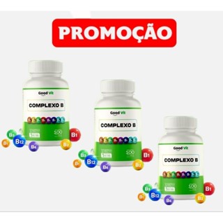 Kit C/3 Un De Complexo B Com Vitamina B12 C/100 Cápsulas Good Vit - Total 300 Cápsulas