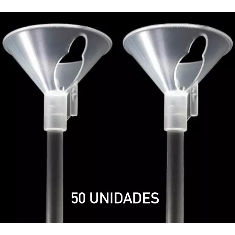 Kit 50 Pega Balão Ponteiras Vareta Suporte Bexiga Transparente Festa Natural 33 cm OFF//