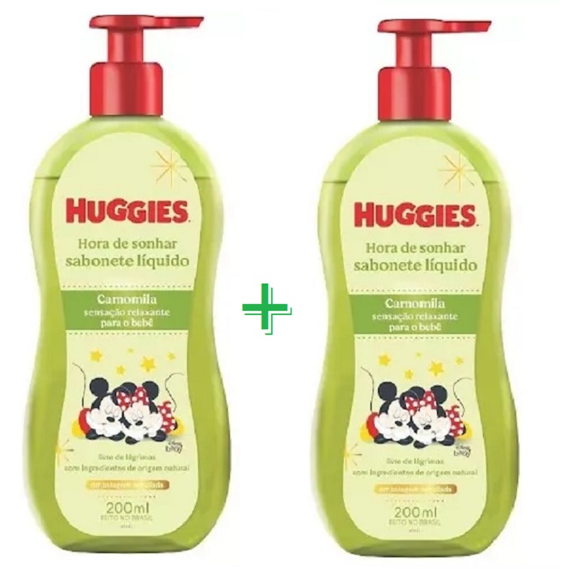Kit 02 Sabonete Líquido Infantil Huggies Camomila 200mL