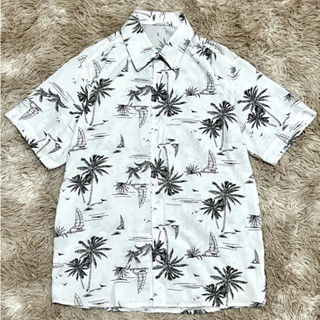 Camisa Social Viscose Estampada Com Botão Masculina