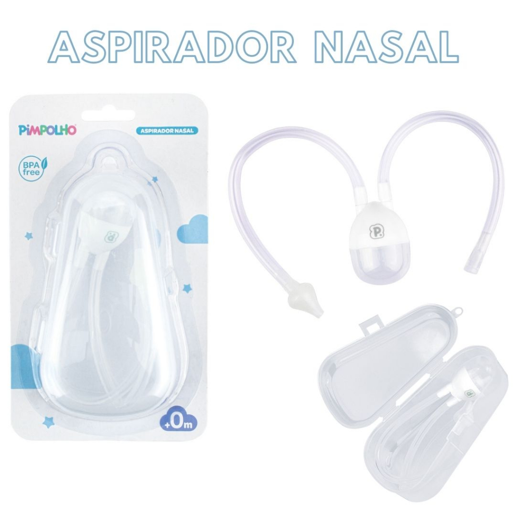 ASPIRADOR NASAL DE SUCÇÃO PARA BEBÊ INFANTIL COM ESTOJO PIMPOLHO