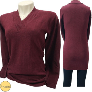 Blusa Tricô Feminina Vest Legging Tapa Bumbum Suéter Gola V