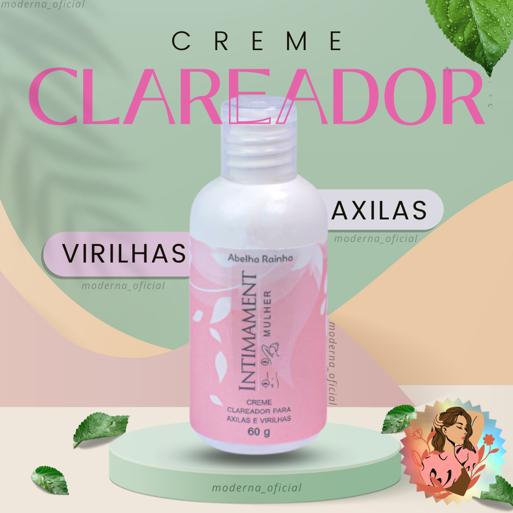 Creme Clareador Para Axilas e Virilhas Abelha Rainha Intimament 60g