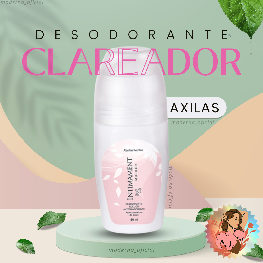 Desodorante Roll-on Açao Clareadora De Axilas 50ml Intimament Abelha Rainha