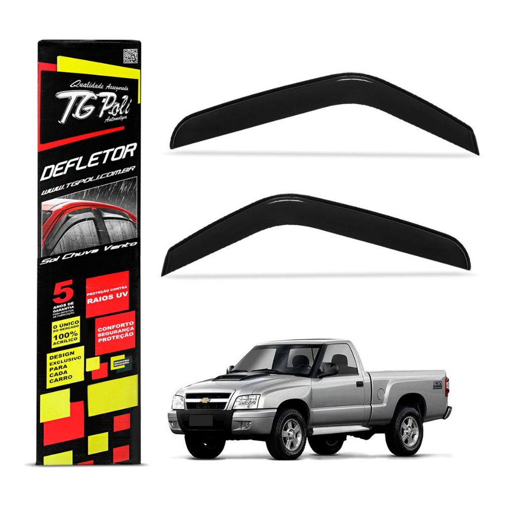 Calha De Chuva S10 Cs 1995 A 2011 Defletor Fume Tgpoli Top