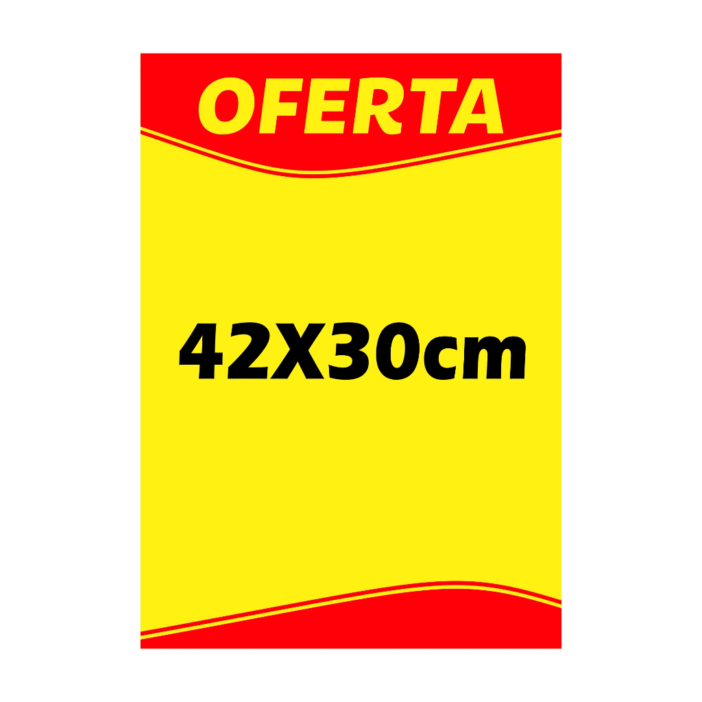 Cartaz Oferta Supermercado 30x42cm - 25 unidades em Oferta na Shopee