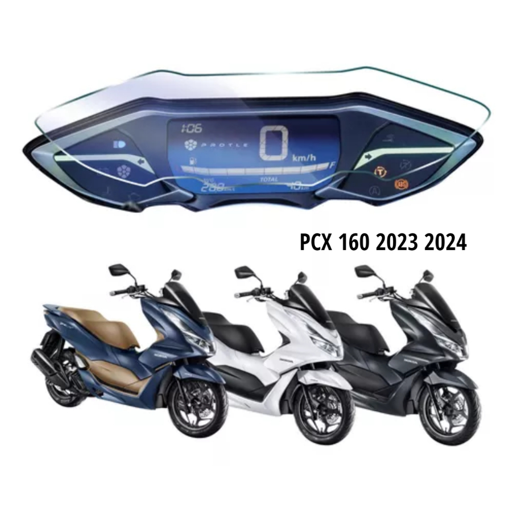 Pelicula de Proteção Painel Nova HONDA PCX 160 ABS DLX CBS 2022 2023 2024 2025 Protetor Protetora Velocimetro Brilho com Nota Fiscal Original Protle