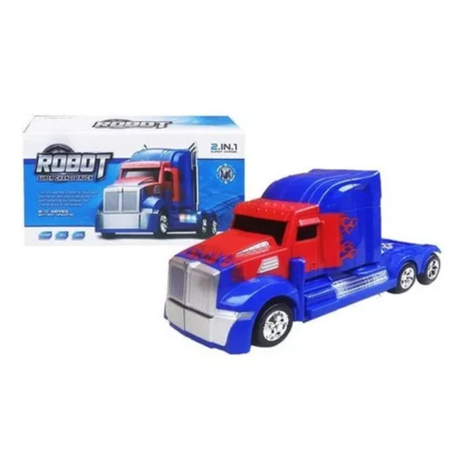 Caminhão Transformers Optmus Prime Vira Robo Bate E Volta