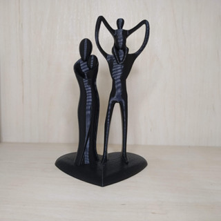 Escultura Decorativa Família Mãe Pai e filhos Decoração em Impressão 3D 14 cm