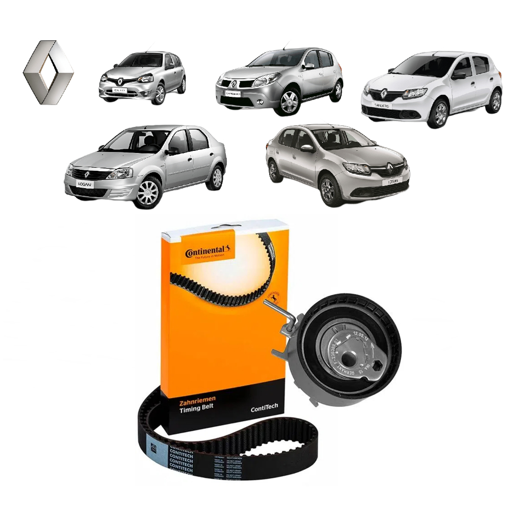 Kit Correia Dentada + Tensor Renault Clio Sandero 1.0 16v em Oferta na Shopee